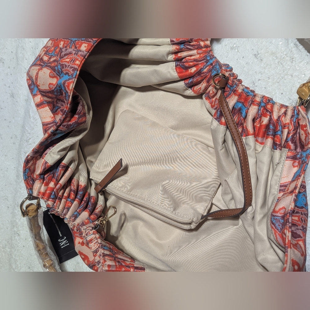 INC International Concepts IVAH Tidal Tie Dye Bamboo Handle Shoulder Bag NWT - Picture 5 of 10